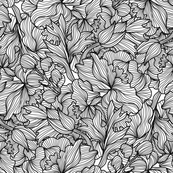 Motif floral sans couture — Image vectorielle