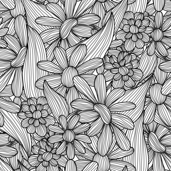 Bloemen naadloos patroon — Stockvector