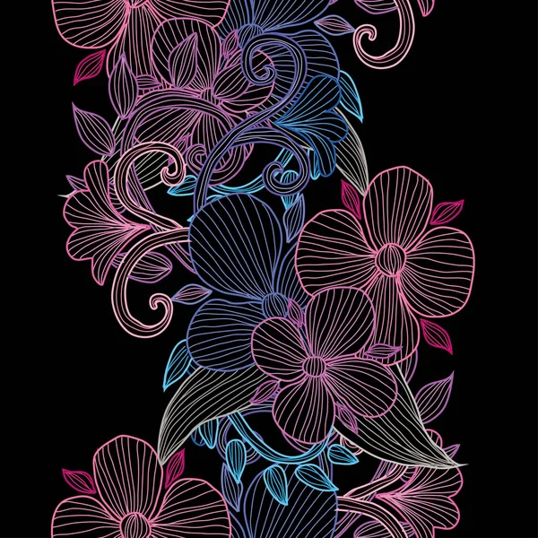 Motif floral sans couture — Image vectorielle