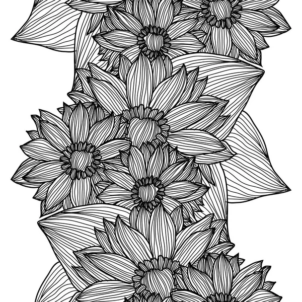 Bloemen naadloos patroon — Stockvector