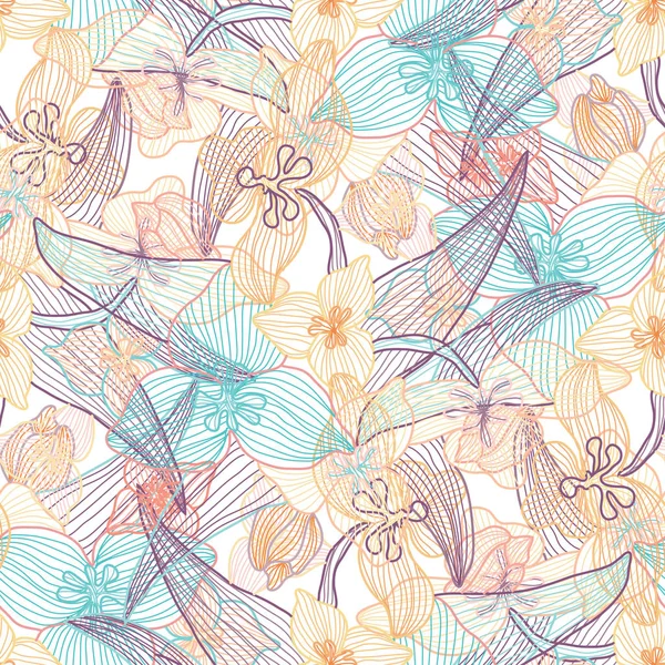 Motif floral sans couture — Image vectorielle