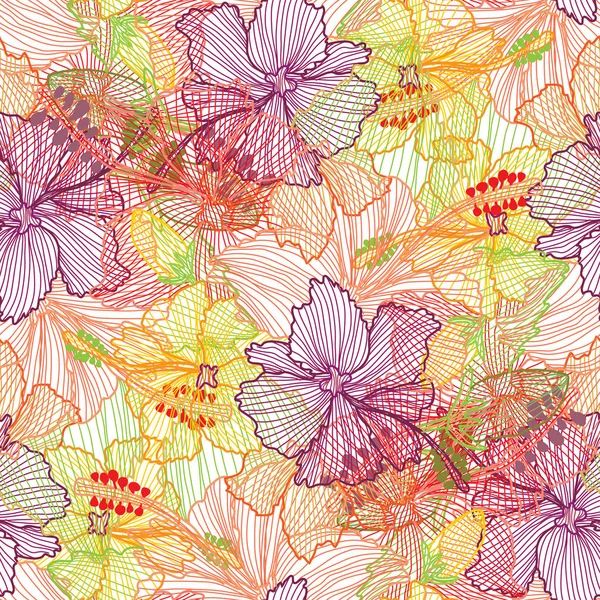 Motif floral sans couture — Image vectorielle