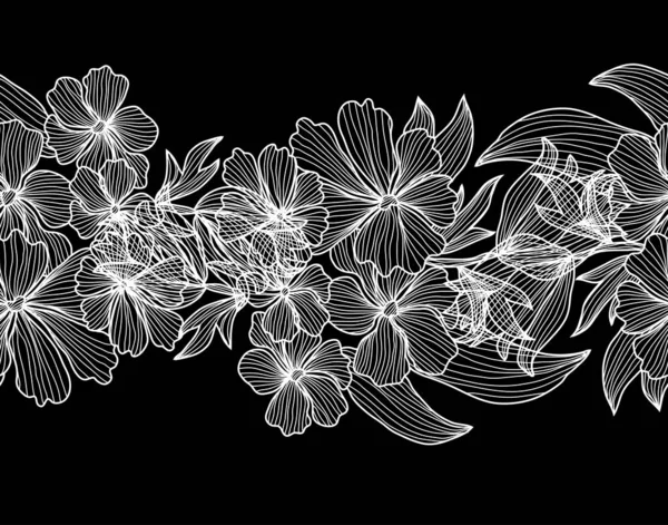 Квітковий візерунок безшовні — стоковий вектор