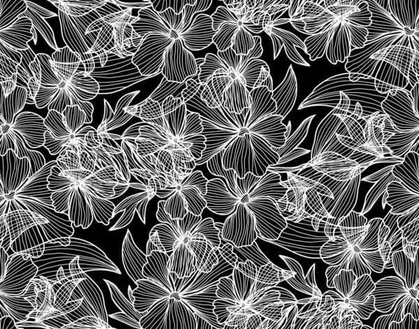 Motif floral sans couture — Image vectorielle