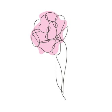 Dekoratif el çizimi lale çiçeği, tasarım elementi. Kartlar, davetiyeler, afişler, posterler, baskı tasarımı için kullanılabilir. Aralıksız çizgi sanatı