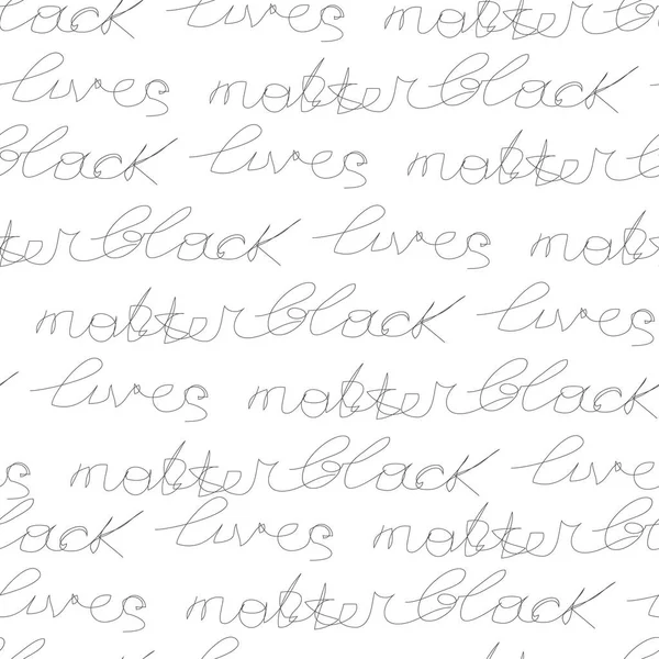 Les Vies Noires Comptent Modèle Sans Couture Avec Des Mots — Image vectorielle