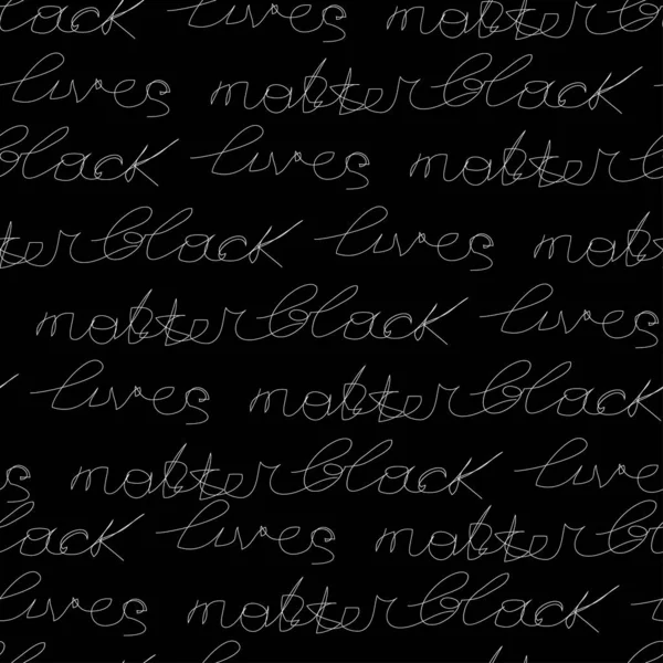 Les Vies Noires Comptent Modèle Sans Couture Avec Des Mots — Image vectorielle