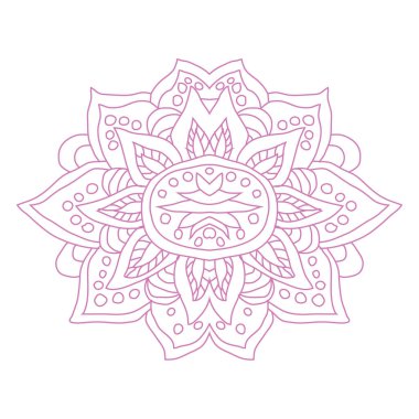 Dekoratif el çizimi mandala, tasarım elementi. Kartlar, davetiyeler, afişler, posterler, baskı tasarımı için kullanılabilir. Mandala arkaplanı