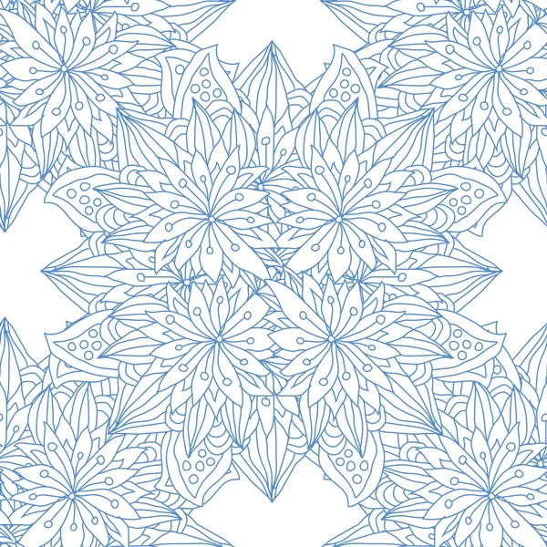 Elegáns Zökkenőmentes Minta Kézzel Rajzolt Mandalákkal Design Elemekkel Mandala Minta — Stock Vector