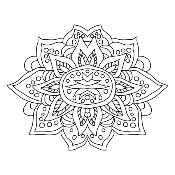 Dekorative Handgezeichnete Mandala Design Element Kann Für Karten Einladungen Banner — Stockvektor