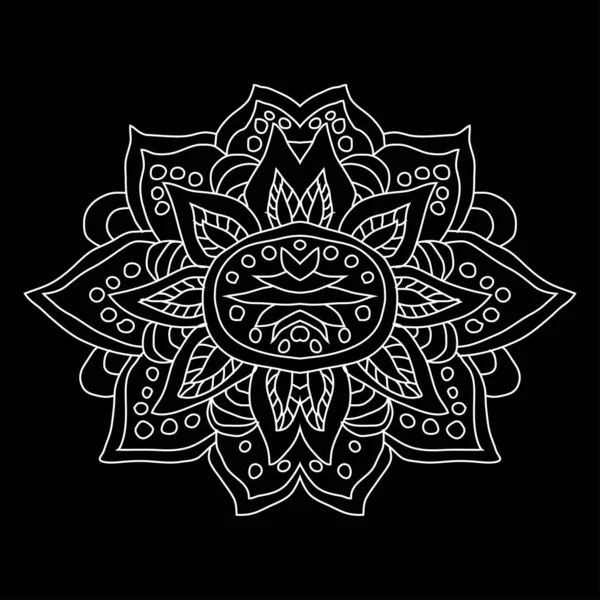 Dekorative Handgezeichnete Mandala Design Element Kann Für Karten Einladungen Banner — Stockvektor