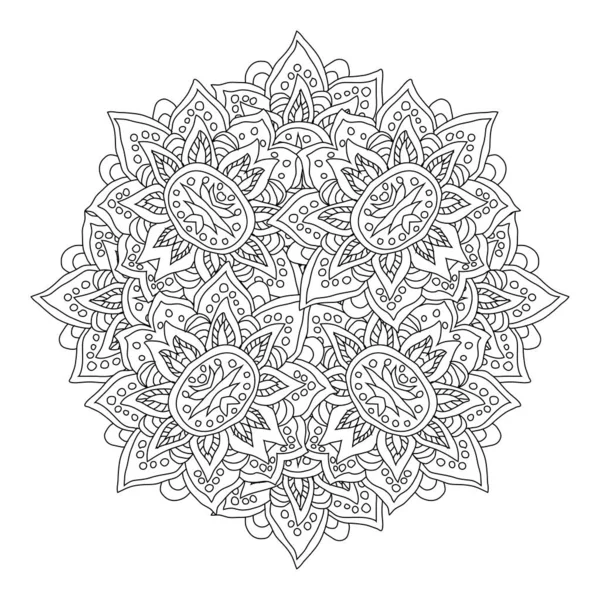 Dekoratív Kézzel Rajzolt Mandala Design Elem Használható Kártyákhoz Meghívókhoz Bannerekhez — Stock Vector