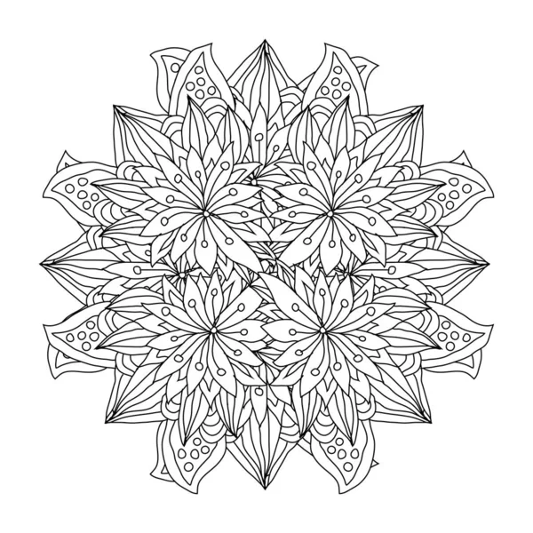 Mandala Decorativo Dibujado Mano Elemento Diseño Puede Utilizar Para Tarjetas — Vector de stock