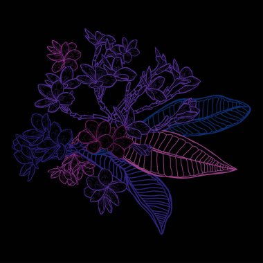 Dekoratif soyut tesisat çiçekleri, tasarım elementleri. Kartlar, davetiyeler, afişler, posterler, baskı tasarımı için kullanılabilir. Sanat tarzında çiçek arkaplanı