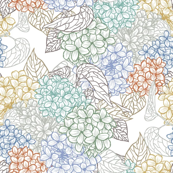 Κομψό Σχέδιο Χωρίς Ραφή Λιλά Λουλούδια Στοιχεία Σχεδιασμού Floral Μοτίβο — Διανυσματικό Αρχείο
