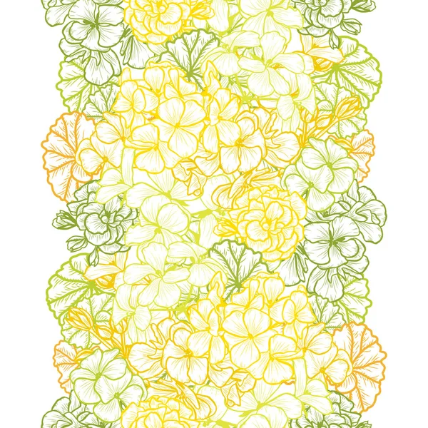 Sardunya Çiçekleri Tasarım Elementleriyle Zarif Pürüzsüz Bir Desen Davetiyeler Kartlar — Stok Vektör