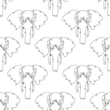 Fillerle, tasarım elementleriyle zarif, pürüzsüz bir desen. Davetiyeler, kartlar, baskı, hediye paketi, imalat, tekstil, kumaş, duvar kağıtları için hayvan deseni. Aralıksız çizgi sanatı