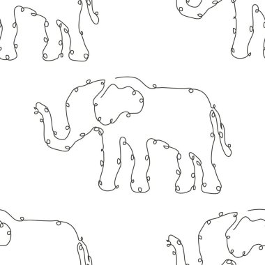 Fillerle, tasarım elementleriyle zarif, pürüzsüz bir desen. Davetiyeler, kartlar, baskı, hediye paketi, imalat, tekstil, kumaş, duvar kağıtları için hayvan deseni. Aralıksız çizgi sanatı