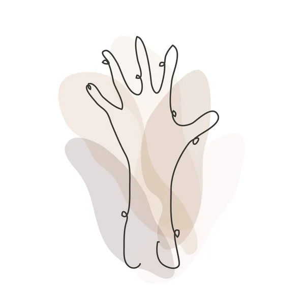 Dekorative Hand Gezeichnet Menschliche Hand Design Element Kann Für Karten — Stockvektor