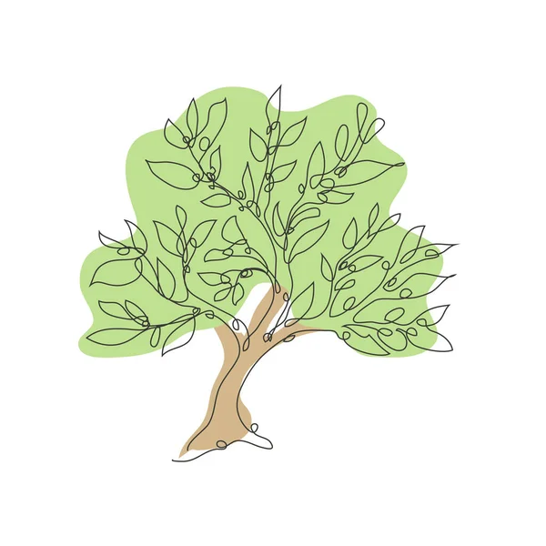 Διακοσμητικό Χειροποίητο Δέντρο Σχεδιαστικό Στοιχείο Μπορεί Χρησιμοποιηθεί Για Κάρτες Προσκλήσεις — Διανυσματικό Αρχείο