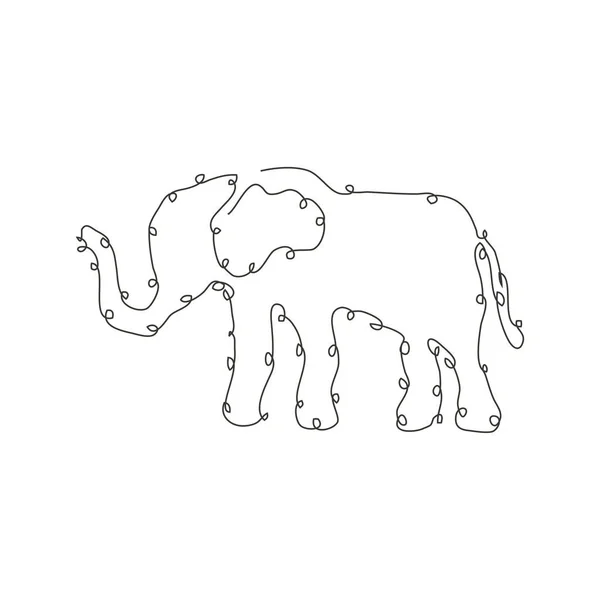 장식을 코끼리 초대장 플래카드 포스터 프린트 디자인 수있다 지속적 스타일 — 스톡 벡터