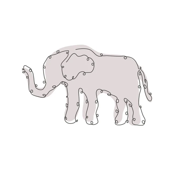 장식을 코끼리 초대장 플래카드 포스터 프린트 디자인 수있다 지속적 스타일 — 스톡 벡터
