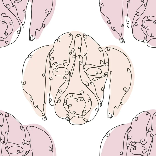 Елегантний Безшовний Візерунок Собаками Елементами Дизайну Може Використовуватися Запрошень Листівок — стоковий вектор