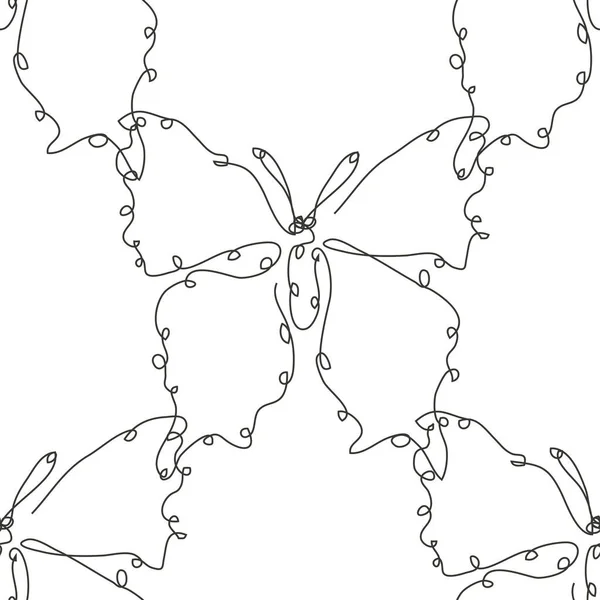 Élégant Motif Sans Couture Avec Des Papillons Des Éléments Conception — Image vectorielle