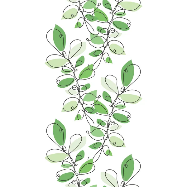 Елегантний Безшовний Візерунок Гілками Дерев Листям Елементами Дизайну Квітковий Візерунок — стоковий вектор