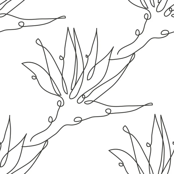 Élégant Motif Sans Couture Avec Fleurs Strelitzia Éléments Design Motif — Image vectorielle