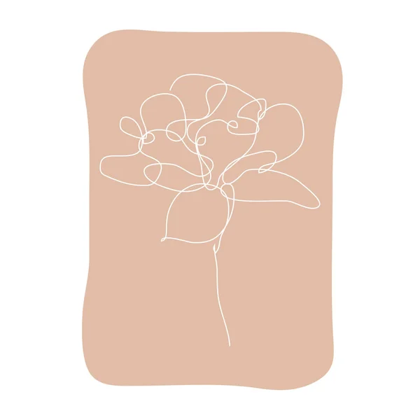 Decorativo Fiore Tulipano Disegnato Mano Elemento Design Può Essere Utilizzato — Vettoriale Stock