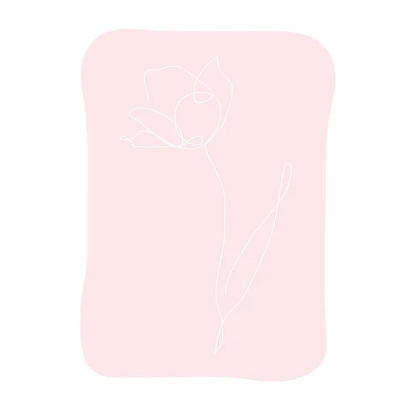 Декоративный Ручной Рисунок Цветка Тюльпана Элемент Дизайна Можно Использовать Открыток — стоковый вектор