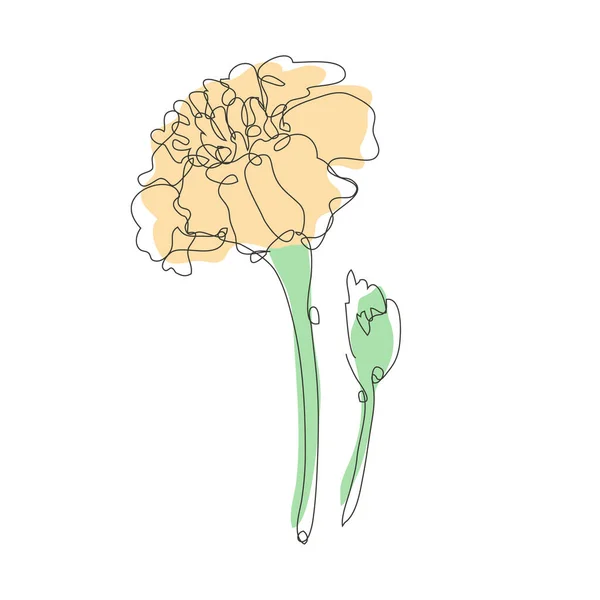 Dekorativní Ručně Kreslený Květ Designový Prvek Lze Použít Karty Pozvánky — Stockový vektor