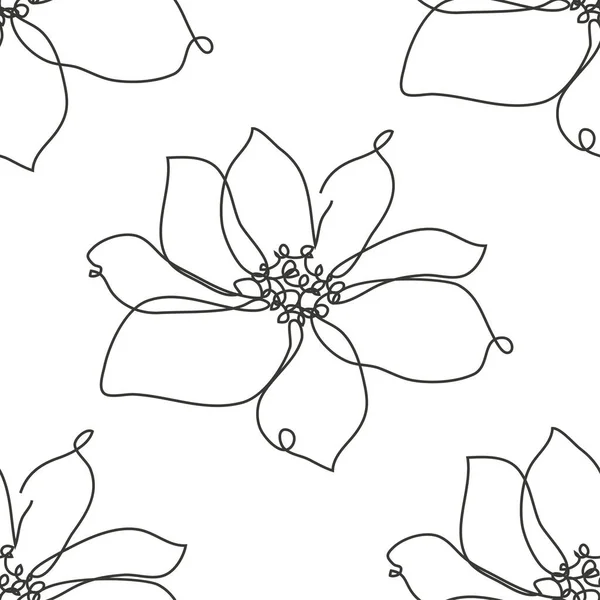 Elegante Naadloze Patroon Met Anemoon Bloemen Design Elementen Bloemen Patroon — Stockvector