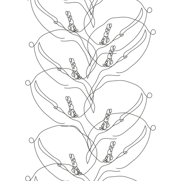 Elegante Patrón Sin Costuras Con Flores Cala Elementos Diseño Patrón — Archivo Imágenes Vectoriales