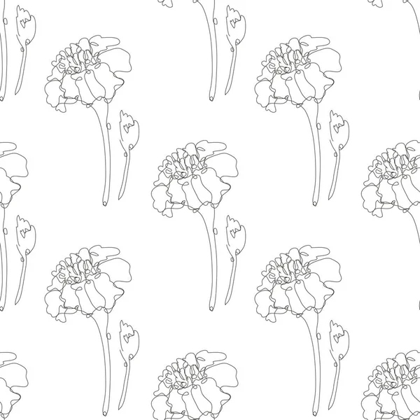 Elegant Naadloos Patroon Met Goudsbloem Design Elementen Bloemen Patroon Voor — Stockvector