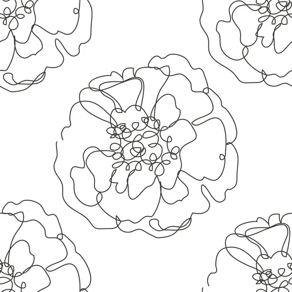 Elegant Naadloos Patroon Met Goudsbloem Design Elementen Bloemen Patroon Voor — Stockvector