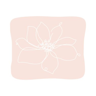 Dekoratif el çizimi şakayık çiçeği, tasarım elementi. Kartlar, davetiyeler, afişler, posterler, baskı tasarımı için kullanılabilir. Aralıksız çizgi sanatı