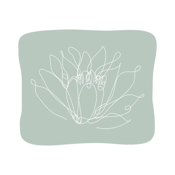 Decoratieve Hand Getrokken Lotus Bloem Design Element Kan Gebruikt Worden — Stockvector