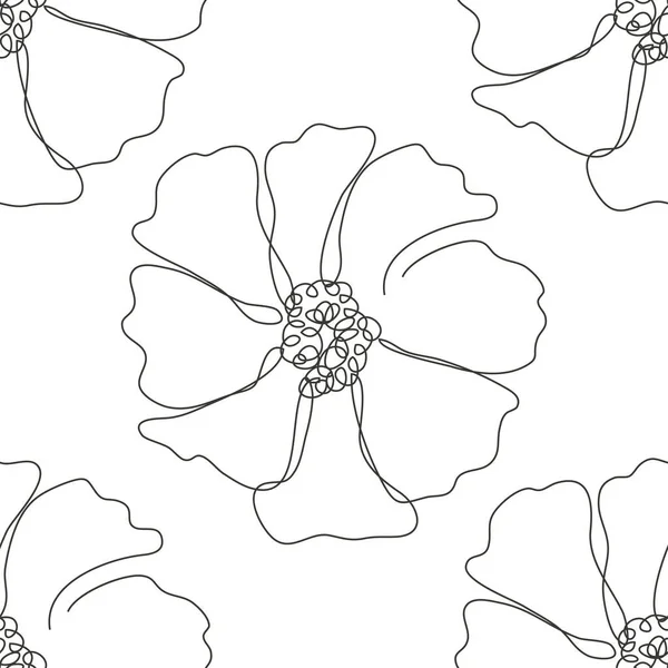 Elegant Naadloos Patroon Met Kosmos Bloemen Design Elementen Bloemen Patroon — Stockvector