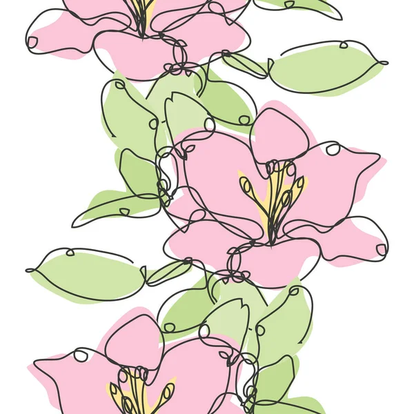 Елегантний Безшовний Візерунок Квітами Лілій Елементами Дизайну Квітковий Візерунок Запрошень — стоковий вектор