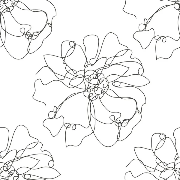 Elegantní Bezešvý Vzor Makovými Květy Designové Prvky Květinový Vzor Pro — Stockový vektor