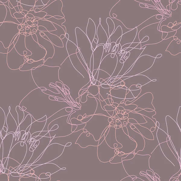 Елегантний Безшовний Візерунок Квітами Елементами Дизайну Квітковий Візерунок Запрошень Листівок — стоковий вектор