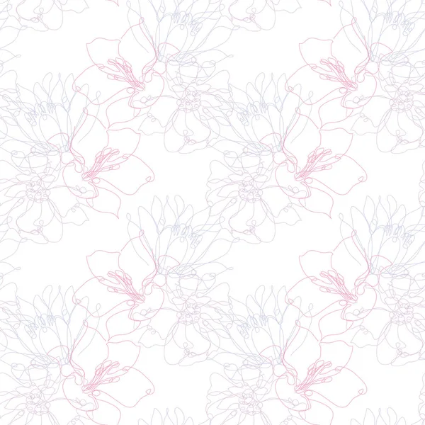 Élégant Motif Sans Couture Avec Des Fleurs Des Éléments Conception — Image vectorielle