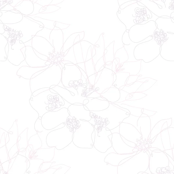 Elegant Naadloos Patroon Met Bloemen Design Elementen Bloemen Patroon Voor — Stockvector