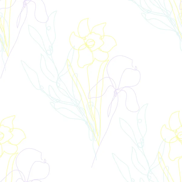 Elegantes Nahtloses Muster Mit Blumen Designelementen Blumenmuster Für Einladungen Karten — Stockvektor