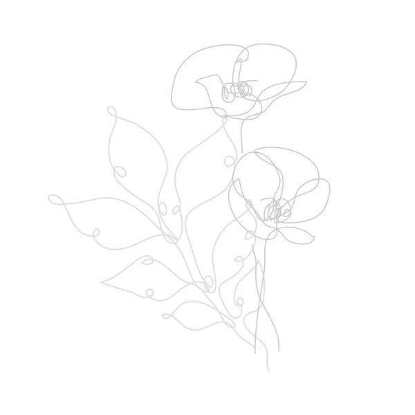 Dekorativní Ručně Kreslené Mák Květiny Designové Prvky Lze Použít Karty — Stockový vektor