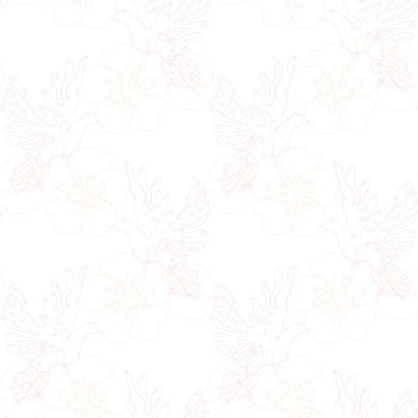 Κομψό Μοτίβο Χωρίς Ραφή Περιστέρια Και Λουλούδια Sakura Στοιχεία Σχεδιασμού Εικονογράφηση Αρχείου