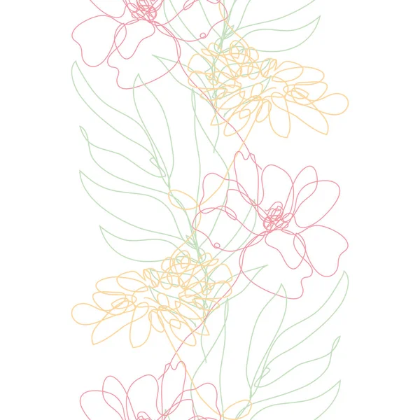 Κομψό Μοτίβο Χωρίς Ραφή Λουλούδια Στοιχεία Σχεδιασμού Floral Μοτίβο Για Royalty Free Διανύσματα Αρχείου