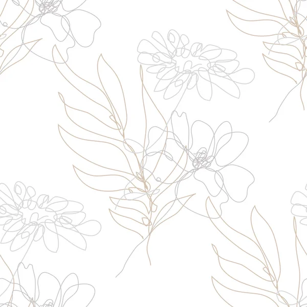 Κομψό Μοτίβο Χωρίς Ραφή Λουλούδια Στοιχεία Σχεδιασμού Floral Μοτίβο Για Διανυσματικά Γραφικά